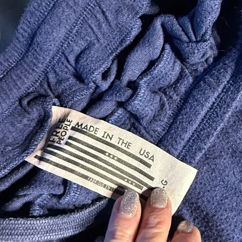 Free People Indigo Knit pants